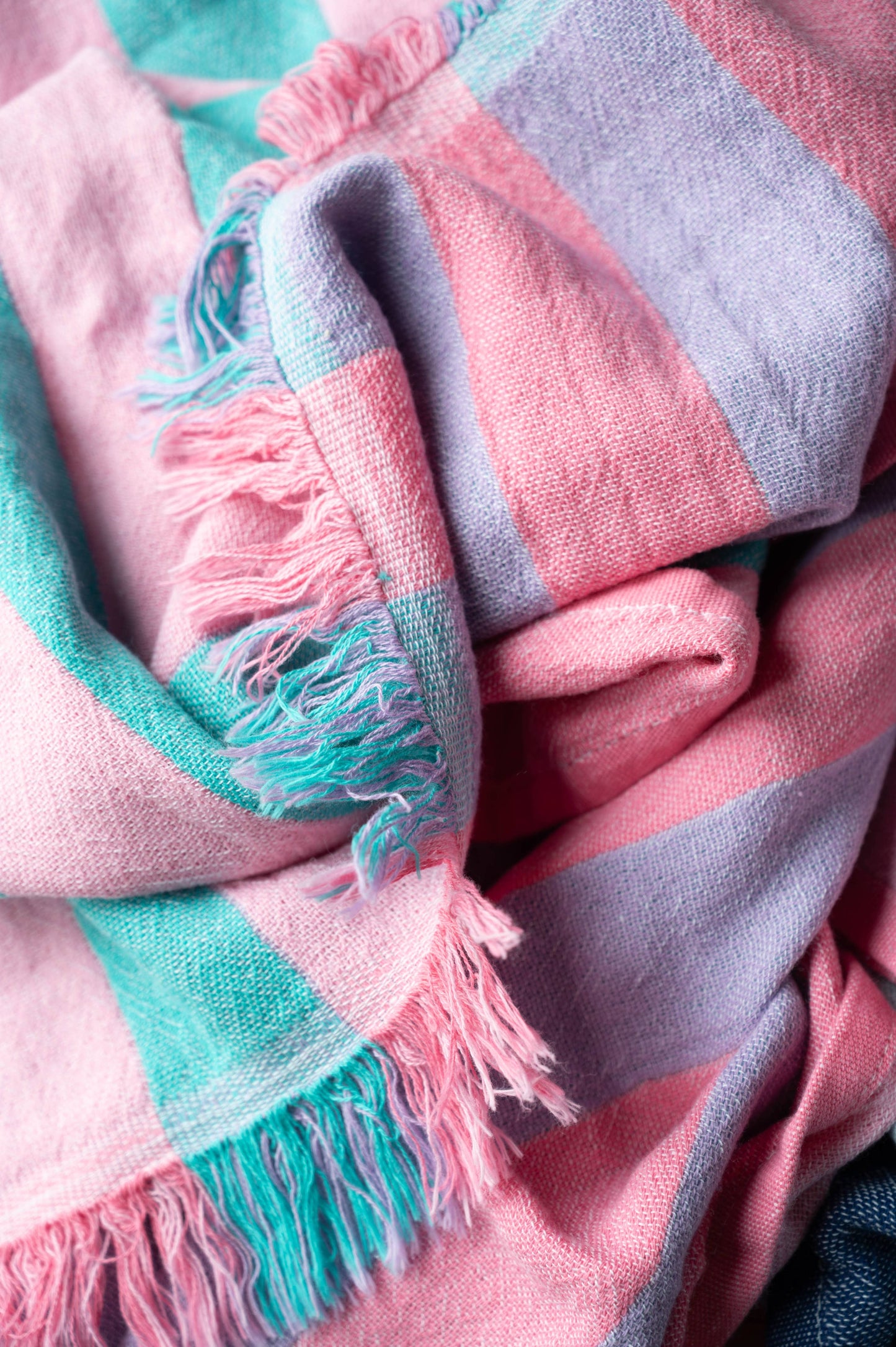 Cabana Stripe Beach Towel: Pink/Lilac