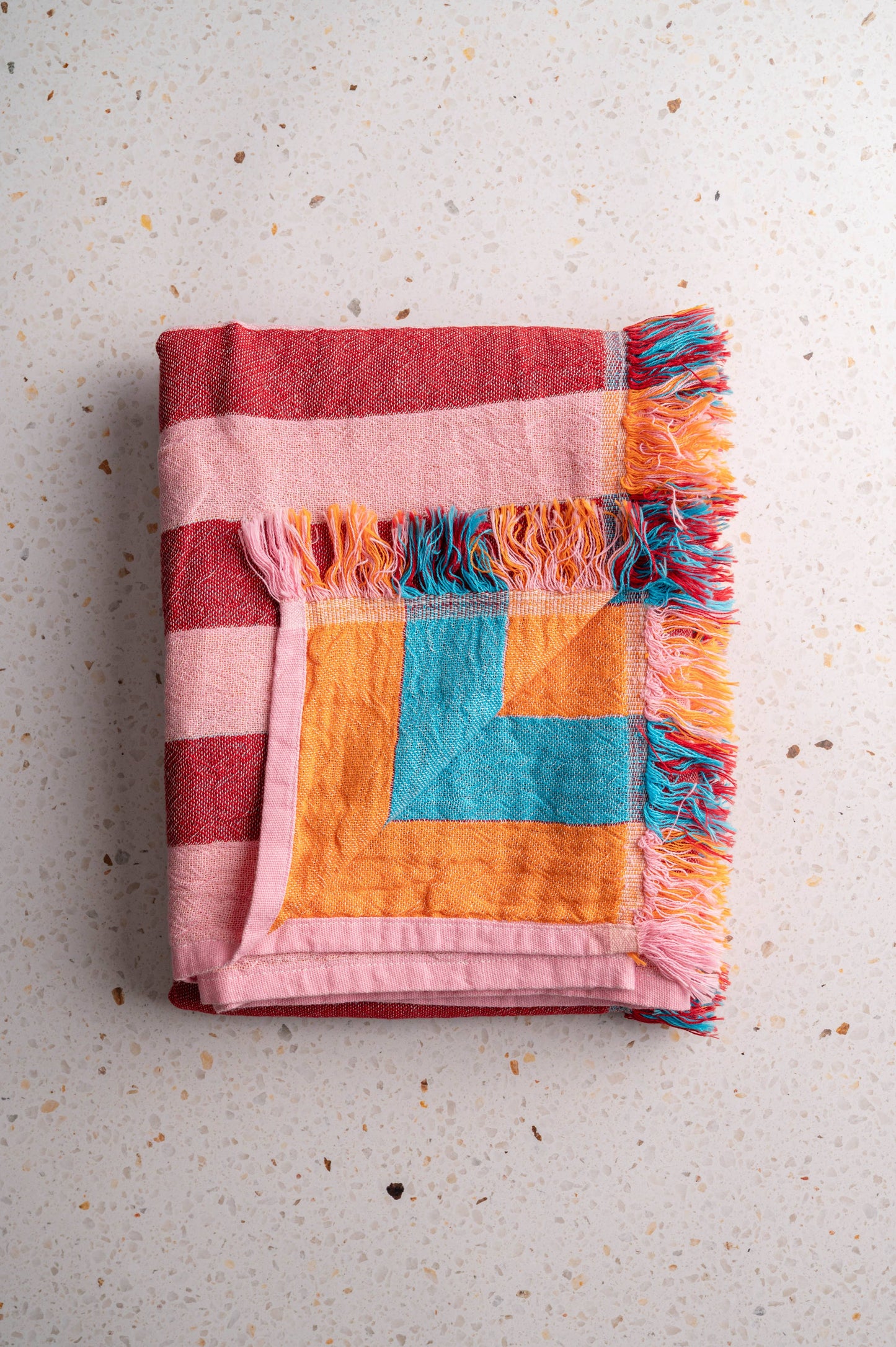 Cabana Stripe Beach Towel: Pink/Lilac