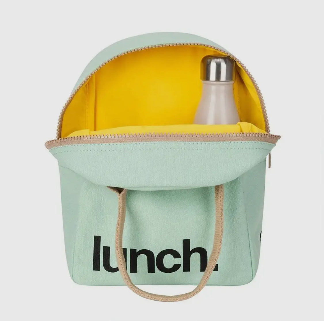 Fluf zipper lunch bag-Mint Green