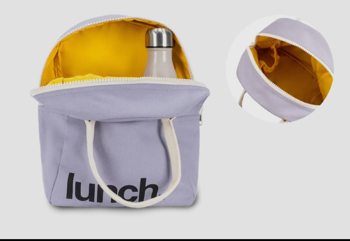 Fluf zipper lunch bag-Lavender