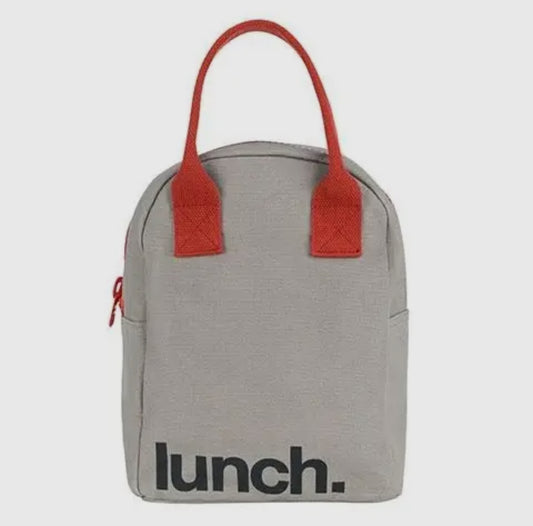 Fluf zipper lunch bag-Red