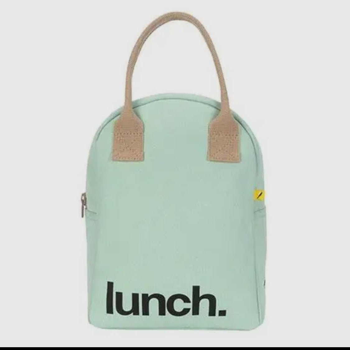 Fluf zipper lunch bag-Mint Green