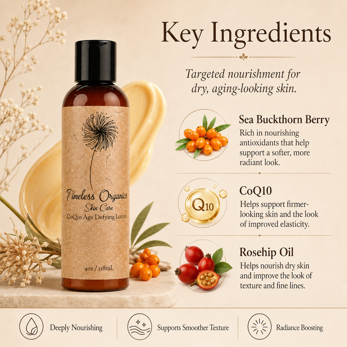 Timeless Organics CoQ10 Age Defying Lotion