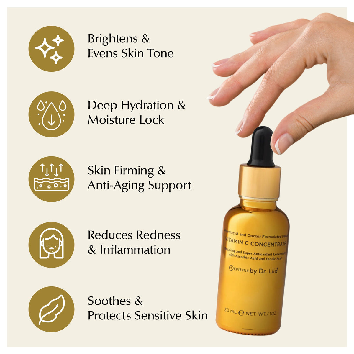 EpiLynx Vitamin C Serum for Sensitive, Mature Skin