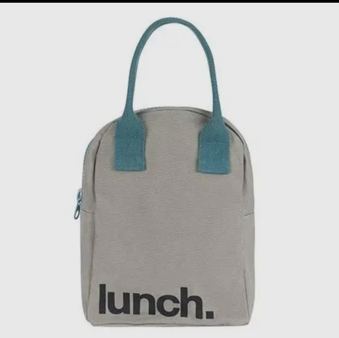 Fluf zipper lunch bag-Grey Midnight