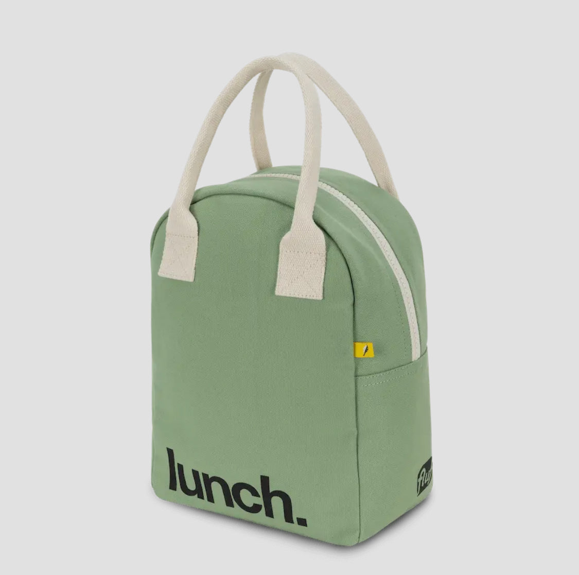 Fluf zipper lunch bag-Moss Green