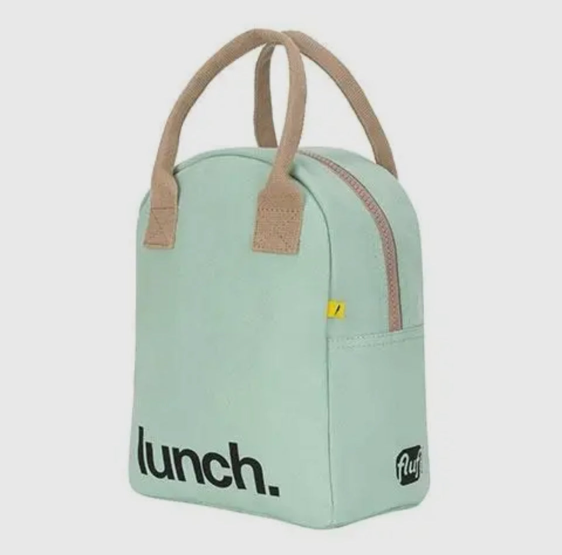 Fluf zipper lunch bag-Mint Green