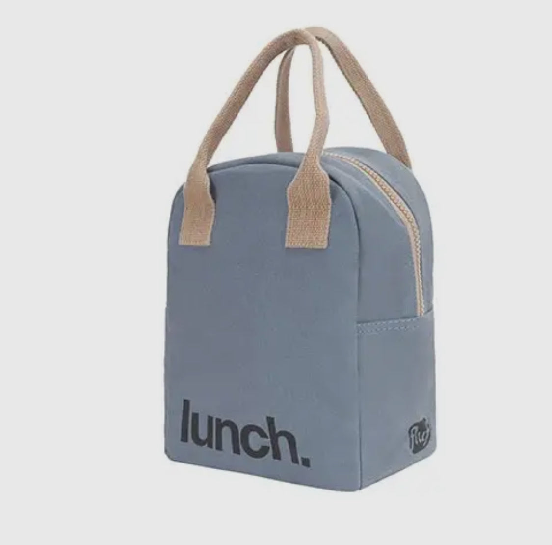 Fluf zipper lunch bag-Blue