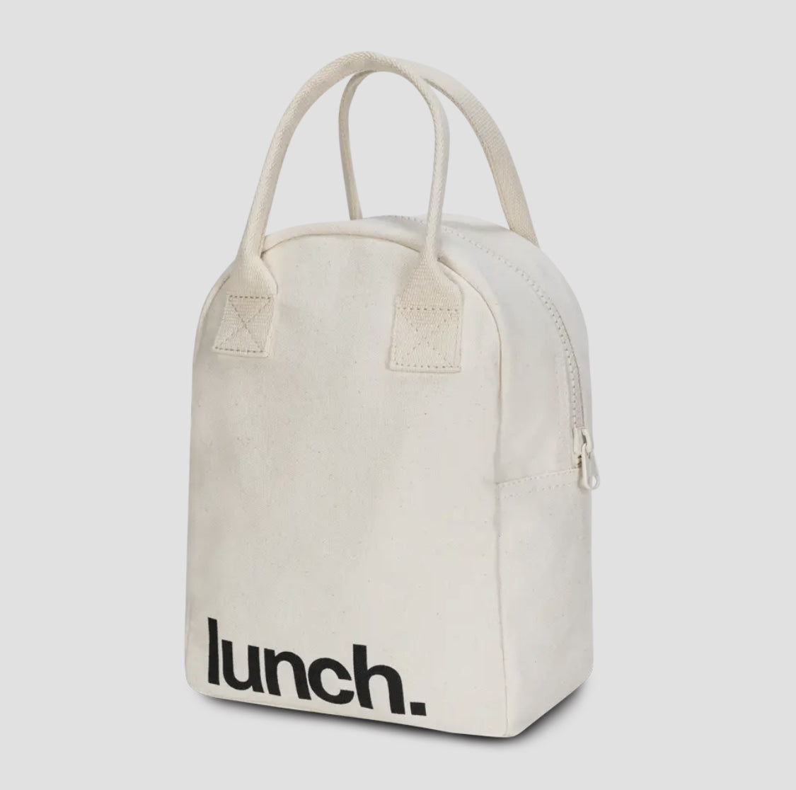 Fluf zipper lunch bag-Natural