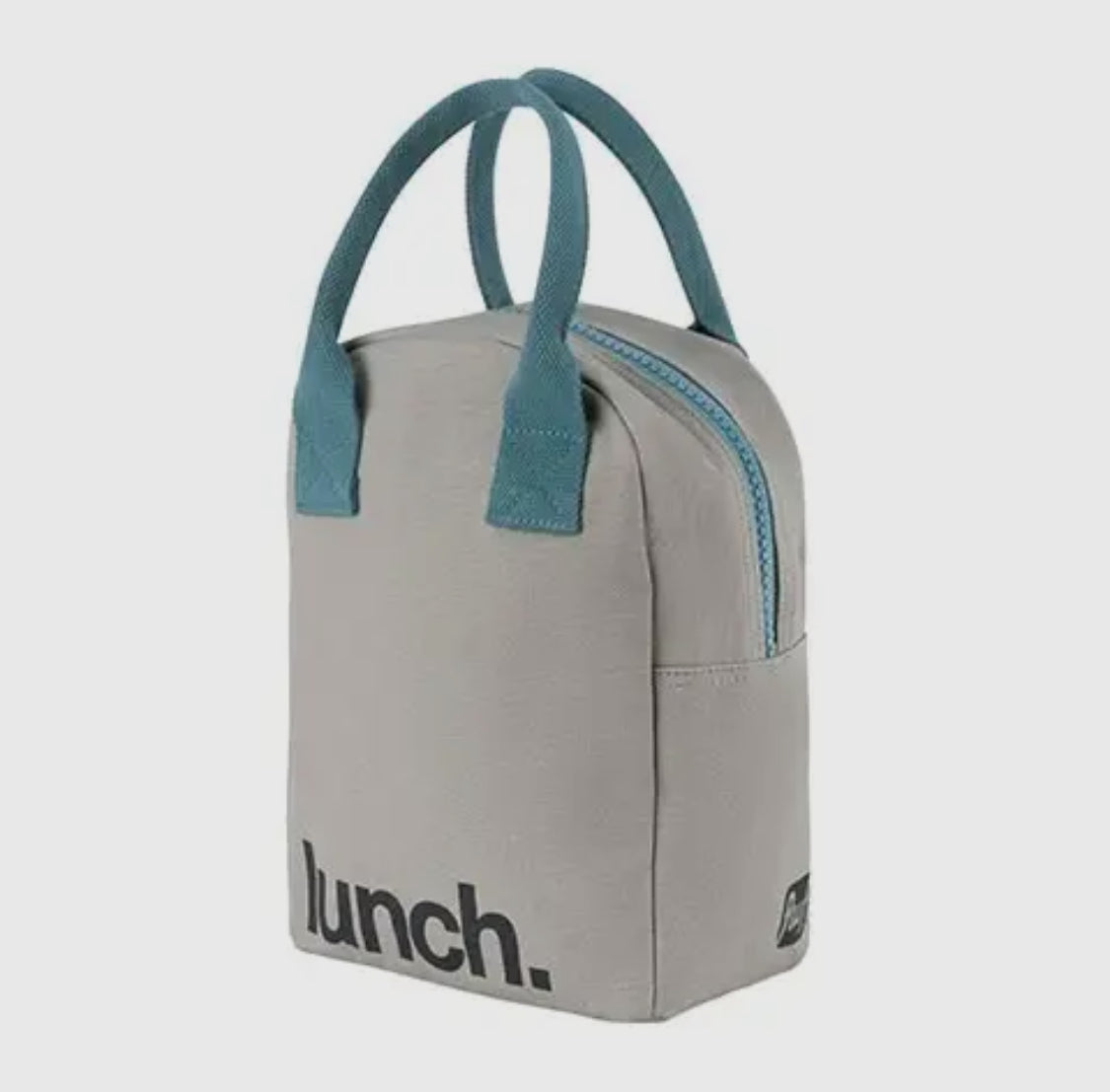 Fluf zipper lunch bag-Grey Midnight