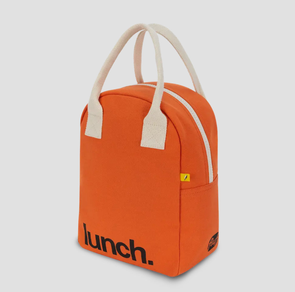 Fluf zipper lunch bag-Tiger Lily Orange