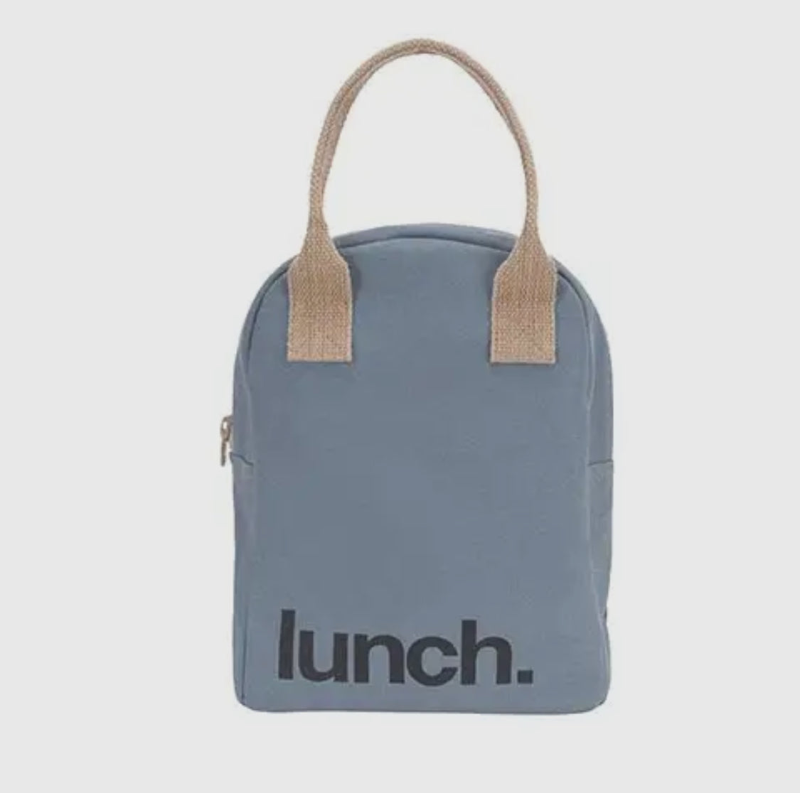 Fluf zipper lunch bag-Blue