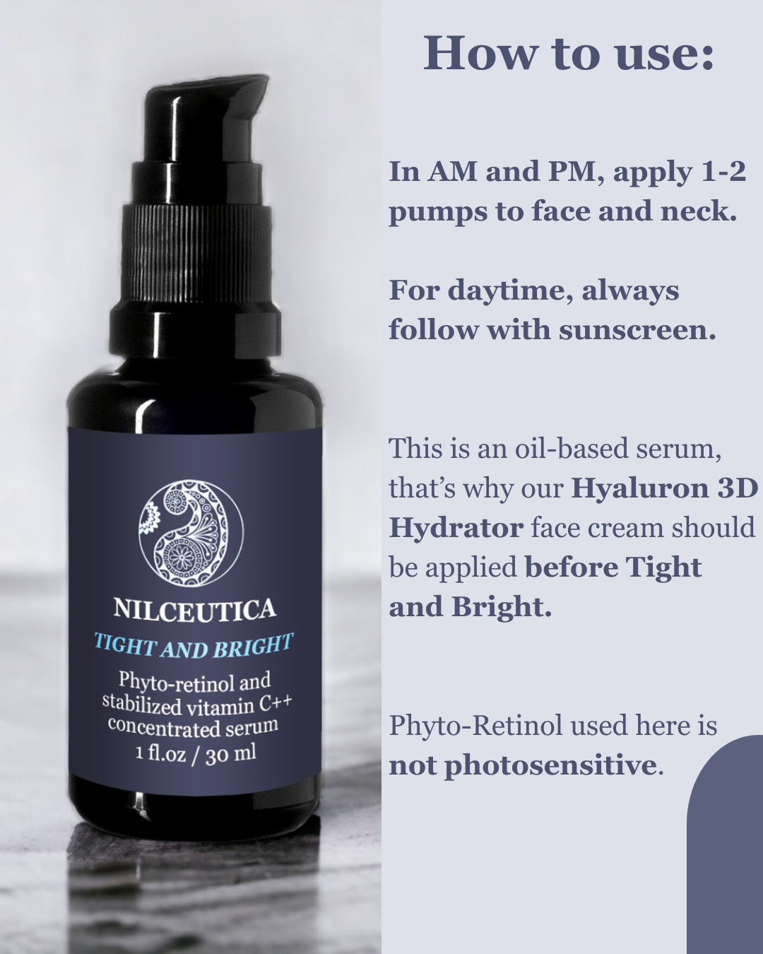 NILCEUTICA Tight & Bright Phyto-Retinol + Vitamin C Serum