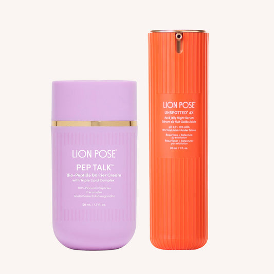 Lion Pose Placenta Facial: Dark Spot Serum + Barrier Cream