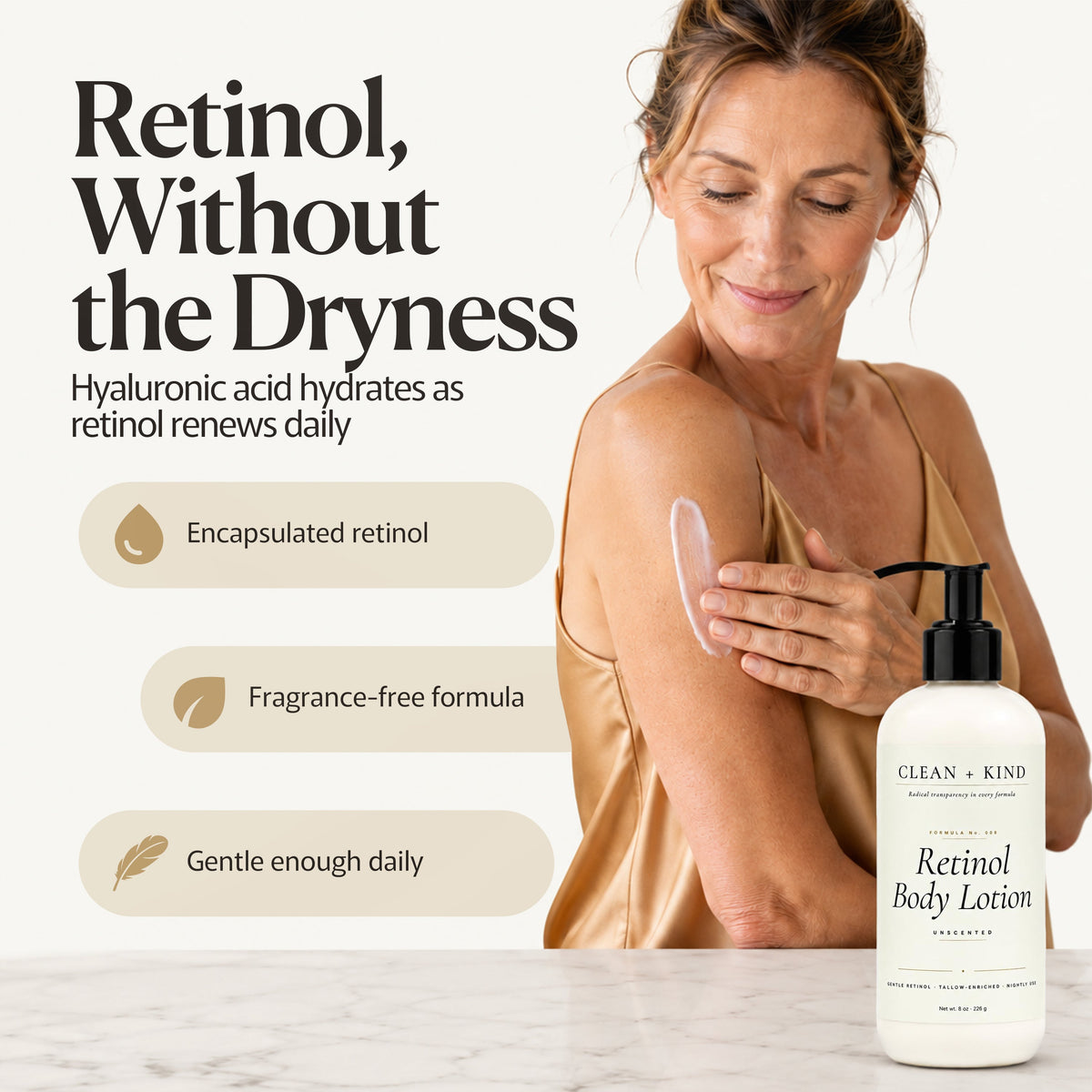 Clean + Kind Retinol Body Lotion, 8 oz