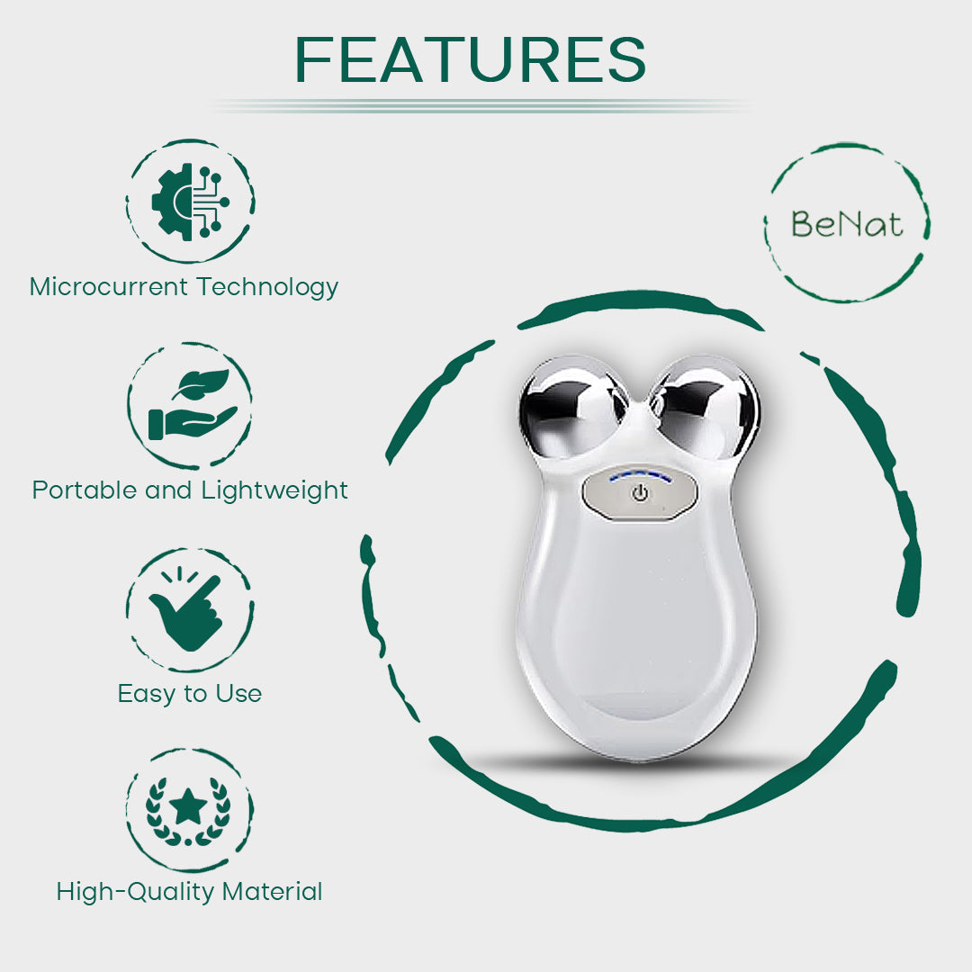 BeNat Microcurrent Facial Toning Massager