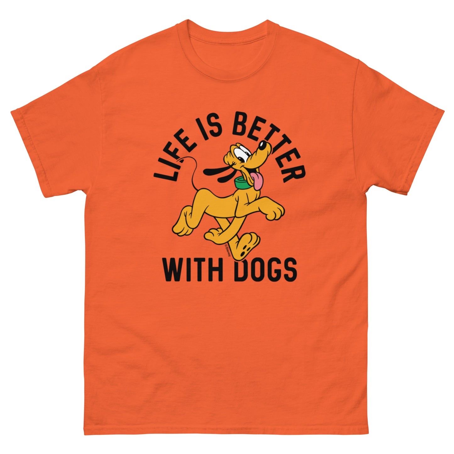 Life is Better with Dogs: Pluto Disney Character T-Shirts (unisex)